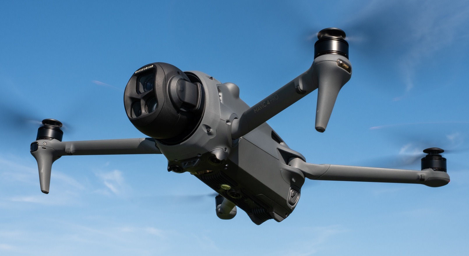 A Mavic 4 Pro drone in flight